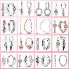 Real 925 Sterling Silver Infinity Stud Earrings For Women New Fashion Sterling Silver S925 Original Earring Jewelry Gift
