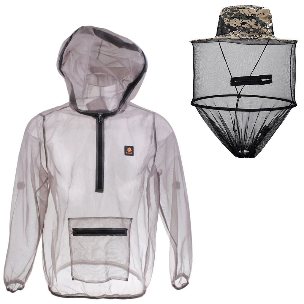 

Anti-mosquito Jacket Hat Bug Suit Fishing Mesh Net Cap Head Face Protector Surf Boards Diamond Grooved