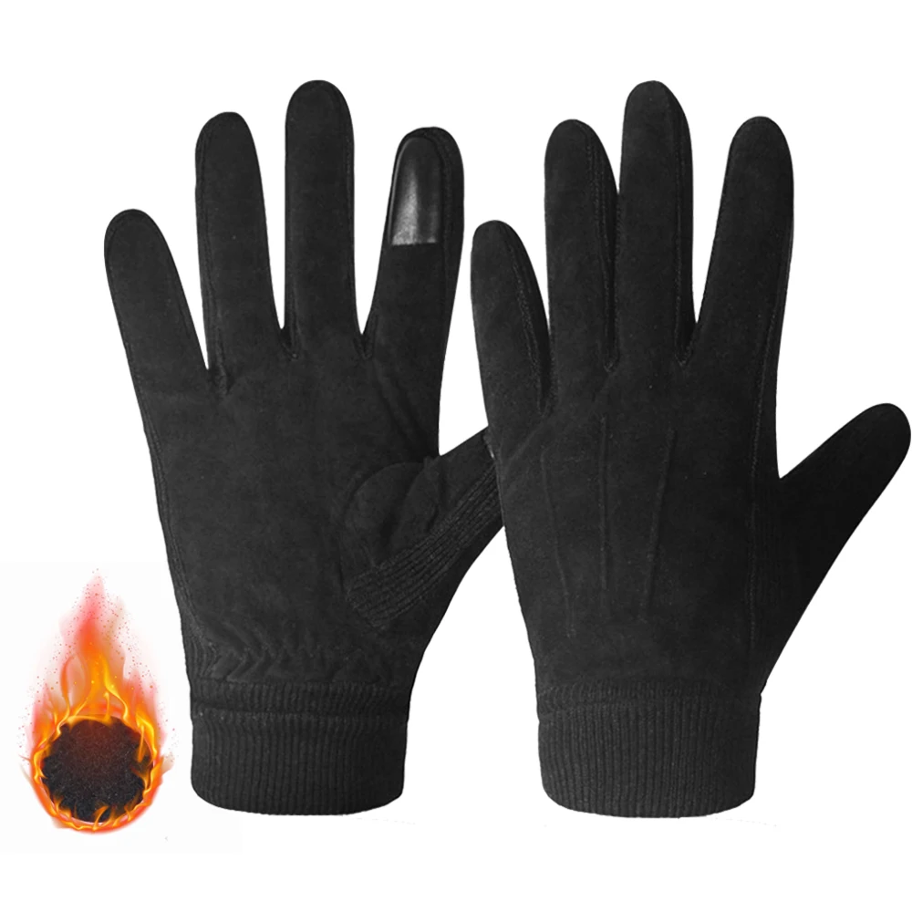 Универсальные перчатки для езды на велосипеде с сенсорным экраном, мягкие теплые зимние перчатки на полный палец, противоскользящие ветрозащитные велосипедные перчатки для спорта на открытом воздухе, пеших прогулок