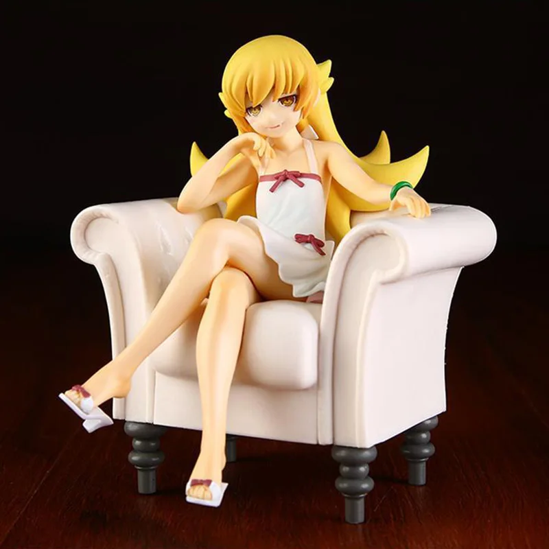 Популярный Аниме Bakemonogatari аниме Oshino Shinobu сидячий диван желтая длинная шерсть 13 см