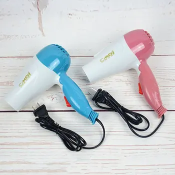 

Foldable Hair Dryer High Airflow Fast Drying Low Noise Mini Portable Household Hair Dryer US Plug Hair Styling Supplies