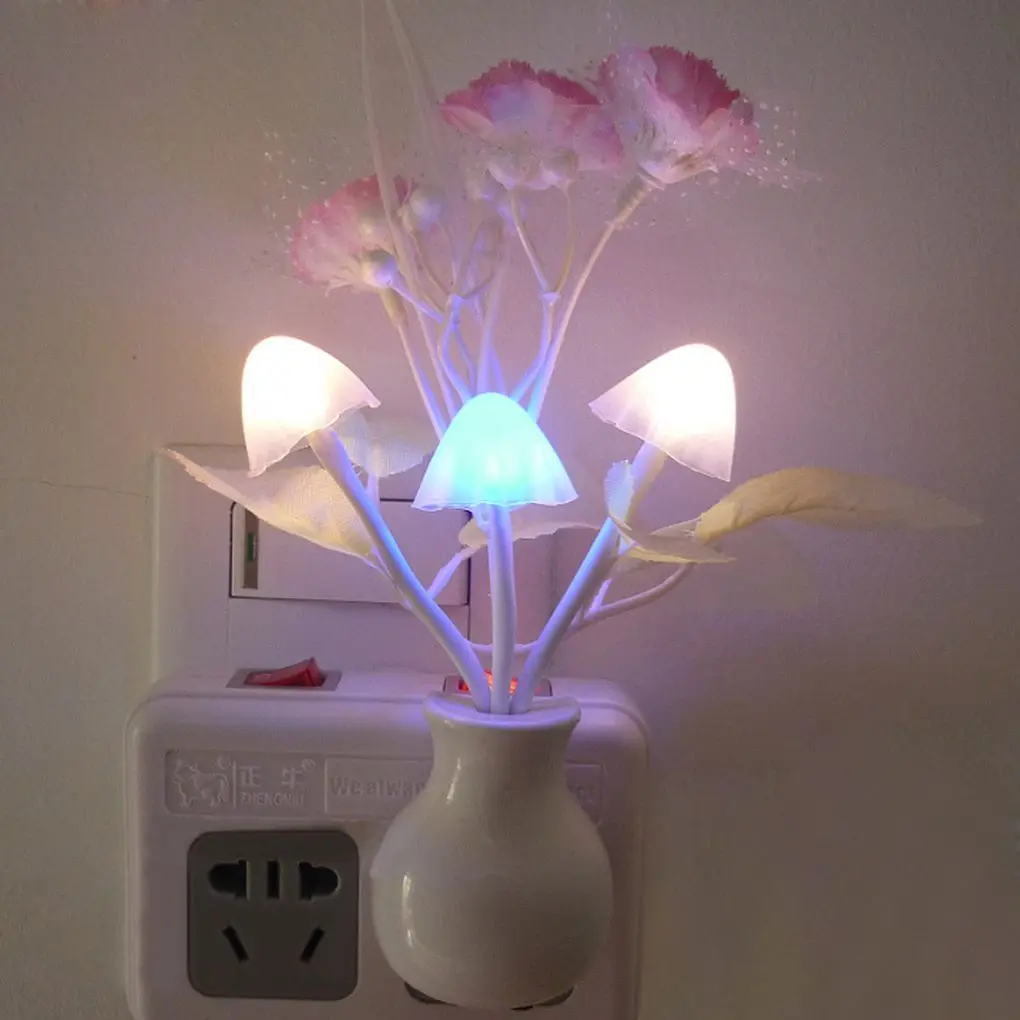 Led Night Light Night Light Led Night Lamp 7 Color US Plug Induction Mushroom Lamp