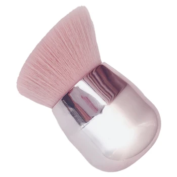 

Angled Flat Face Body Kabuki Brush Luxury Shinny Make Up Brush Soft Big Mushroom Powder Brush Pink