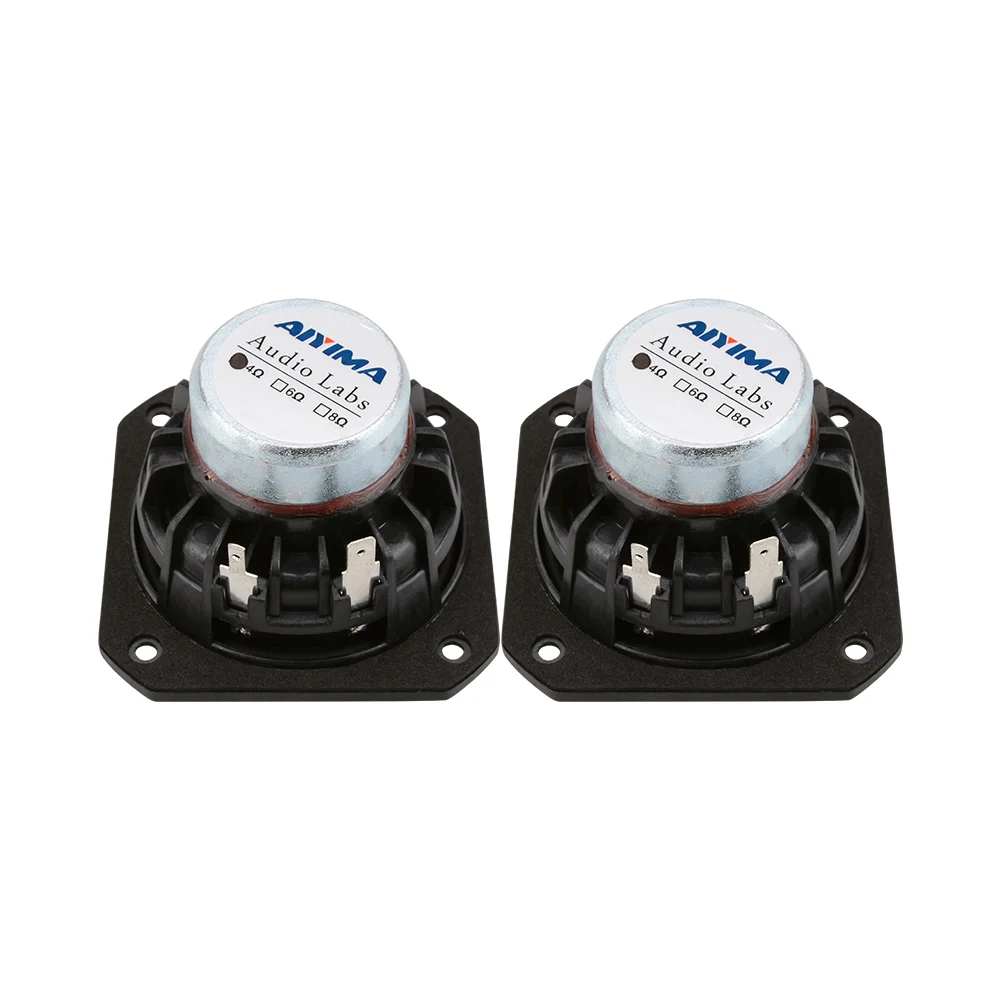 AIYIMA 2Pcs 2.5Inch Full Range Speaker Driver 15W Audio Fever Speakers Music Sound Loudspeaker Column For DIY Home Theater