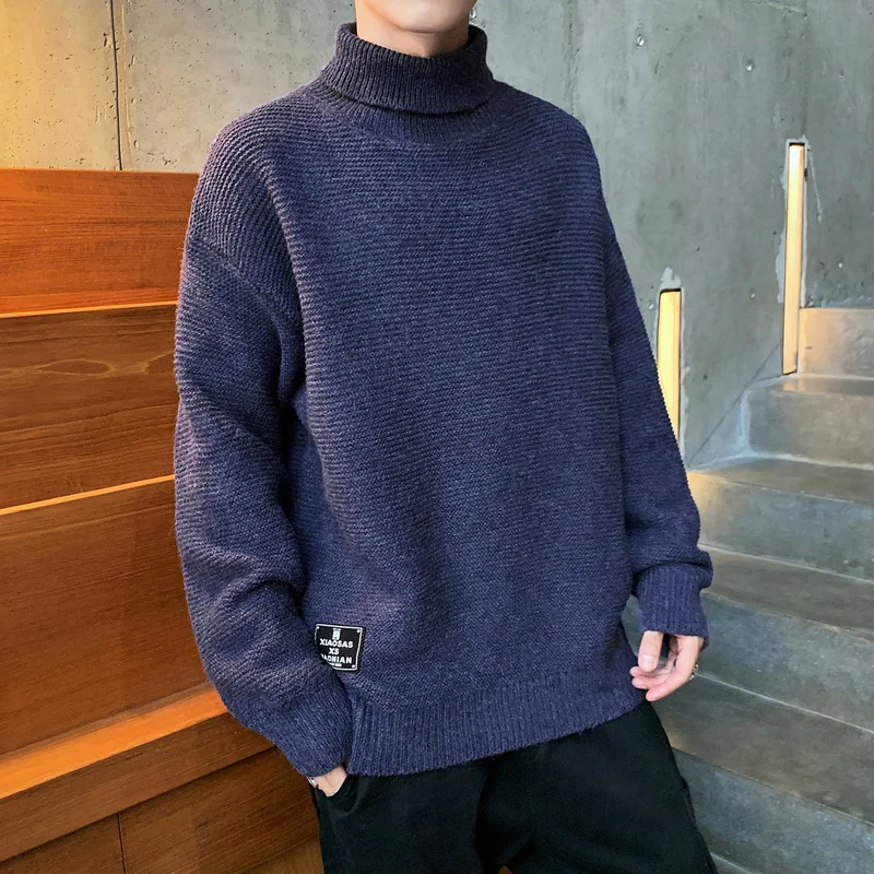 Winter Turtleneck Sweater Men Warm Fashion Solid Color Casual Knit Sweter Men Streetwear Loose Long Sleeve Pullover Man Clothes Winter Turtleneck Sweater Men Warm Fashion Solid Color Casual Knit Sweter Men Streetwear Loose Long Sleeve Pullover Man Clothes