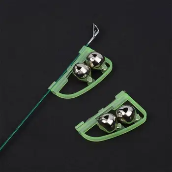 

Luminous Arched Fishing Alarm Mounchain Twin Bells Fishing Bite Alarm Clip on Tip of Sea Fishing Rod
