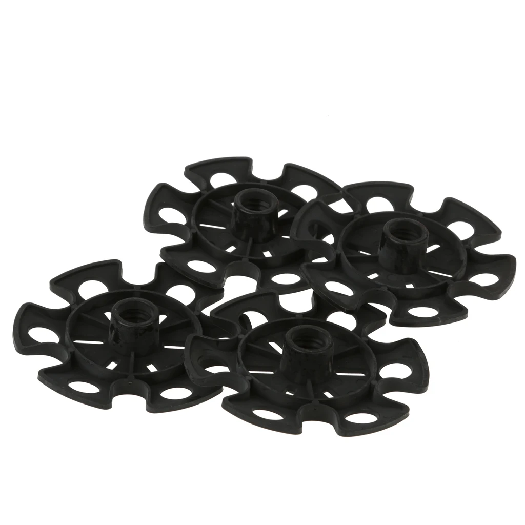 4 Pieces/Set 8cm Durable Rubber Snowflake Shaped Basket Guard Protector for Hiking Trekking Poles Sticks