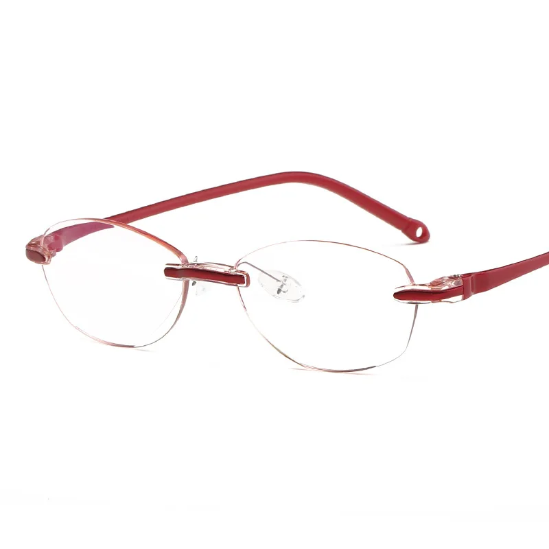 Новые ультра-легкие TR90 бескаркасные алмазные обрезки анти-синие очки для чтения унисекс солнечные очки тренд Повседневные очки для чтения