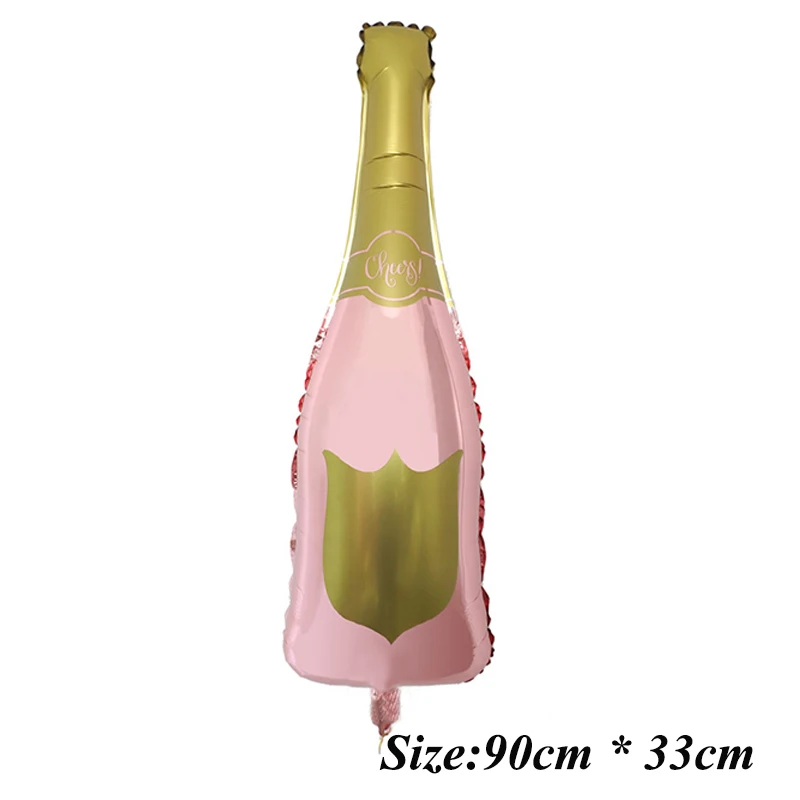Bottle A 1 шт Розовый Золотой Розовый Фольга для шампанского воздушный шар для праздника свадьбы дня рождения вечерние украшения - Цвет: Bottle A