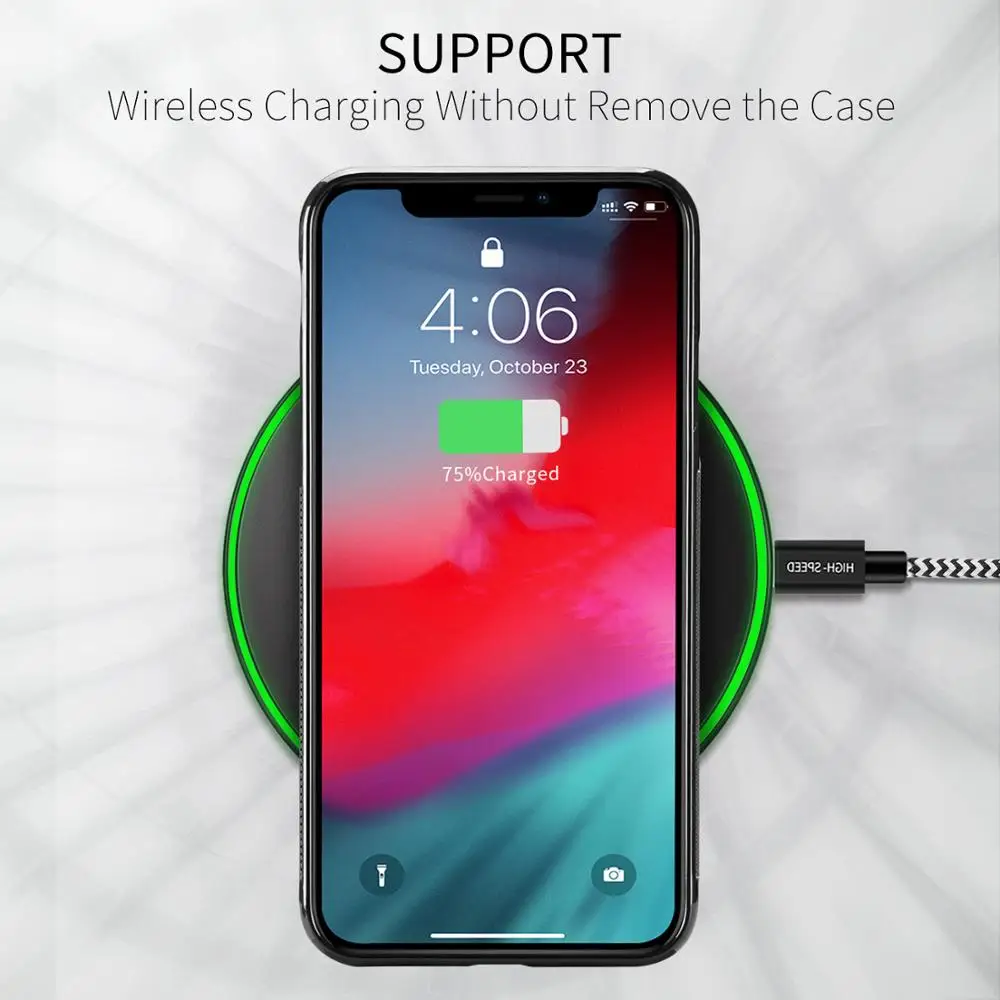 Чехол с карманом для карт iPhone 11 Pro Max 2019 из ТПУ мягкий кошелек держатель задняя