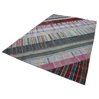 

206x304 Cm Multicolor Handmade Rugs Patchwork Rug-7x10 Ft