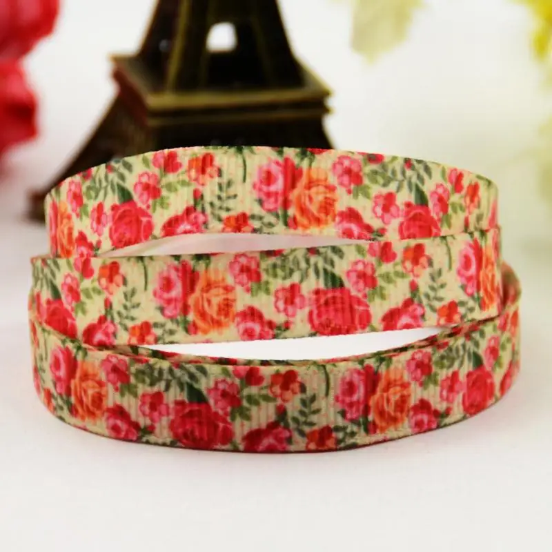 3/8 ''(9 мм) цветок мультфильм персонаж печатных Grosgrain ленты вечерние украшения