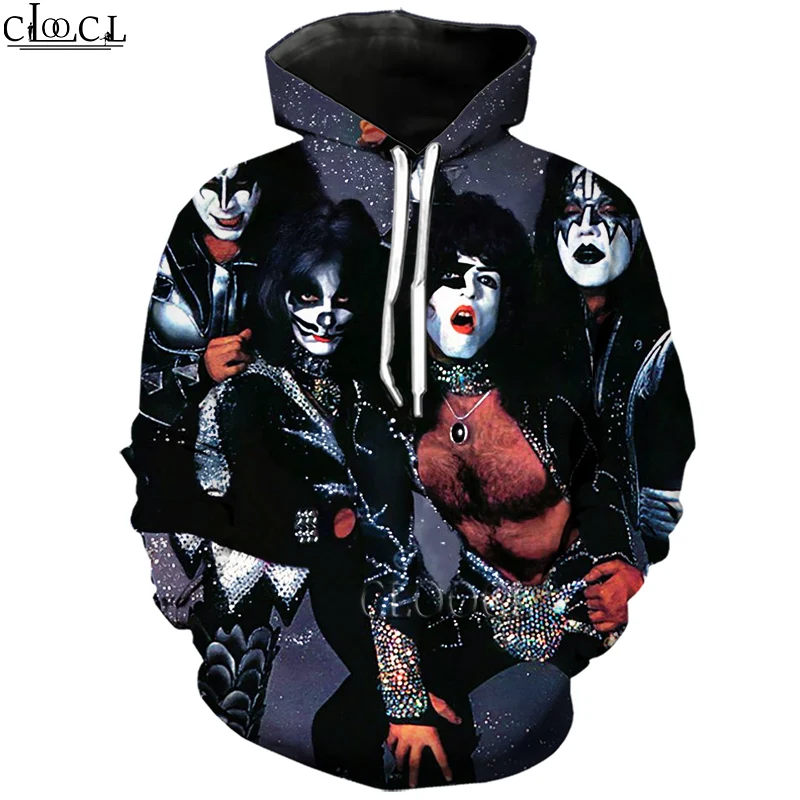 

HX Popular Heavy Metal KISS Rock Band 3D Print Men Women Fashion Harajuku Hoodies Streetwear Hip Hop Tops Drop Shipping