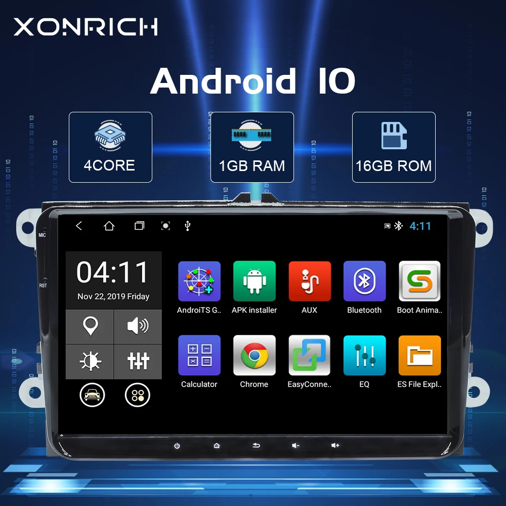 Автомагнитола 2 Din Android 10 для VW Passat B6 T5 amarok volkswagen touran Skoda Octavia polo golf 5 6 7