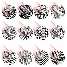 YZWLE 1 лист для ногтей, переводятся с помощью воды Стикеры наклейка Фольга накладные ногти, покрытие для ногтей советы черный леопард конструкции для художественного оформления ногтей, инструменты для макияжа