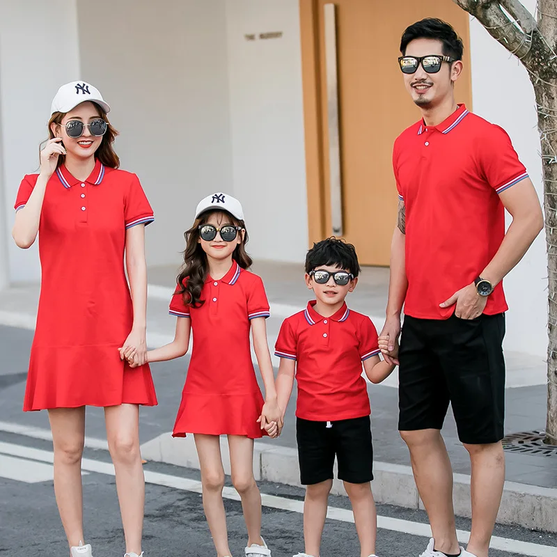 Ropa a juego para Familia, camiseta polo para papá e hijo, vestido para  chicas, camisas para mamá y yo, trajes a juego para pareja - AliExpress  Madre y niños