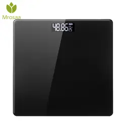 Напольные весы черные для ванной Смарт весы USB зарядка цифровой ЖК-дисплей пол тела весы 180 кг/50 г
