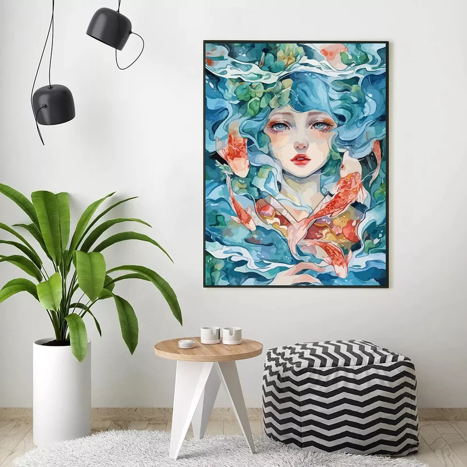 キャンバスアート(※手描き1点もの) キャンバスに絵を描く,手描きの絵,芸術的なギフト,家の装飾キット