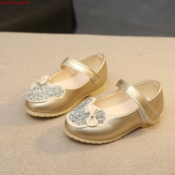 

Spring Autumn New Girl Bow Cartoon Shoes Breathable PU Leather Children's Student Causal Shoes For Party School Wholesale