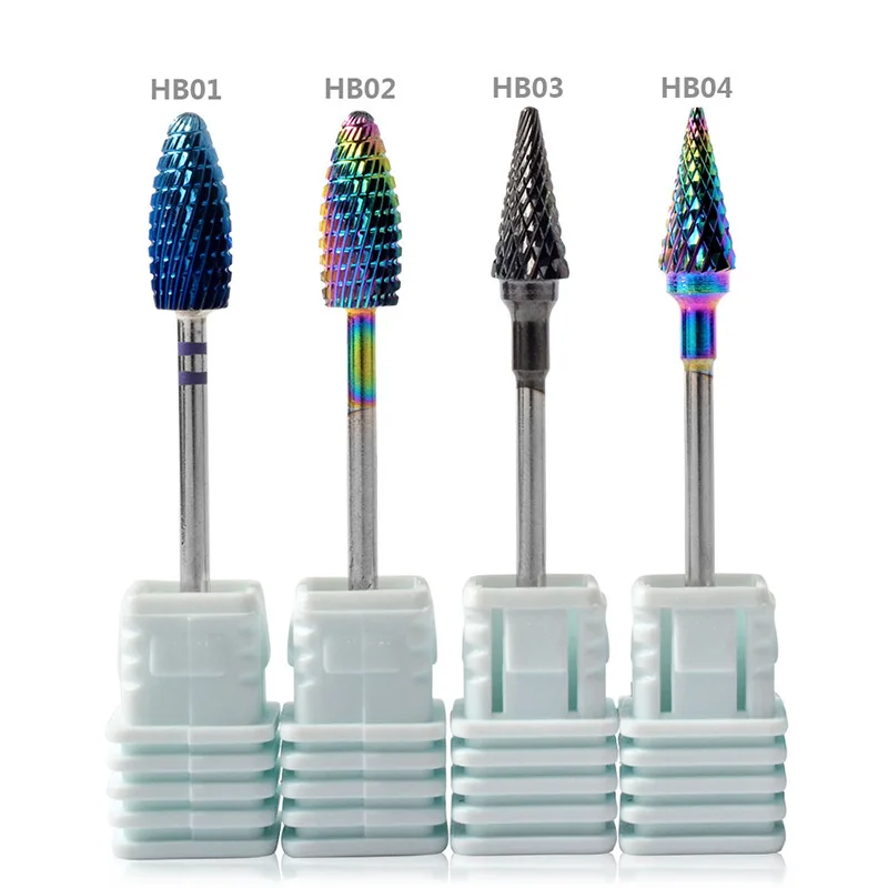 1 шт. Шлифовальная головка с покрытием для ногтей цветной вольфрамовой стали заусенцы диаметр хвостовика 3/32 ''(2,35 мм) MP789