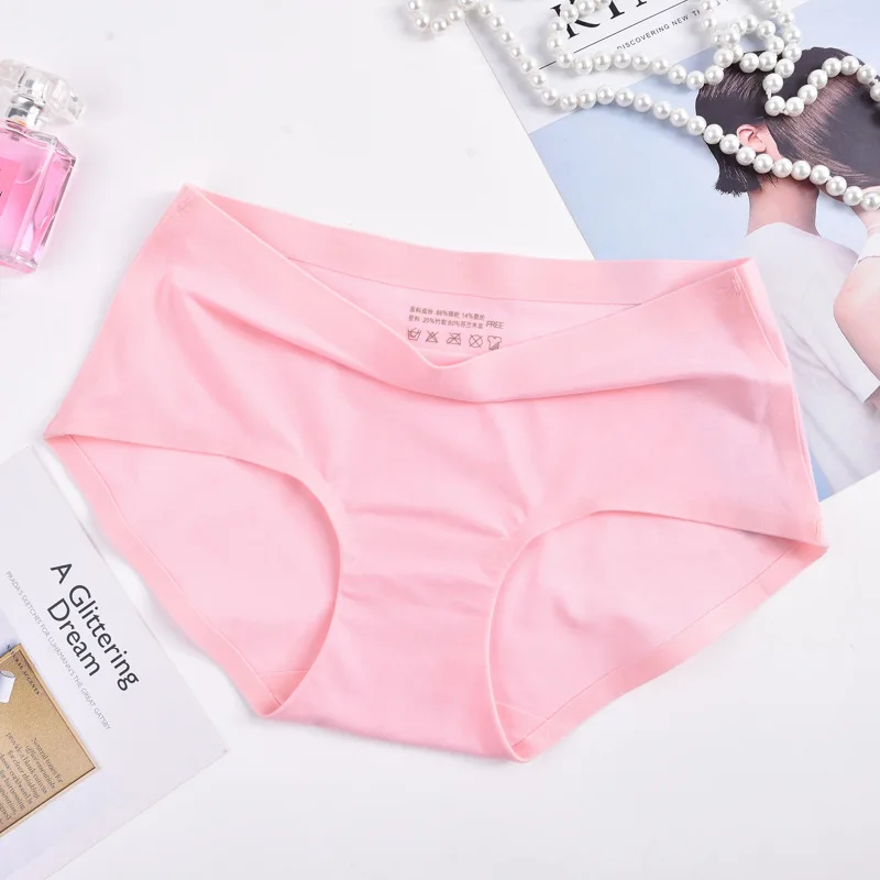 

Fen zi Na 6653 New Style Warm Brushed Solid Color Seemless Solid School Version WOMEN'S Panties