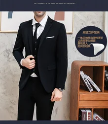 OIMG Men's Slim Small Suit Jacket Casual Professional Formal Wear Groom Best Man Group Wedding Dress