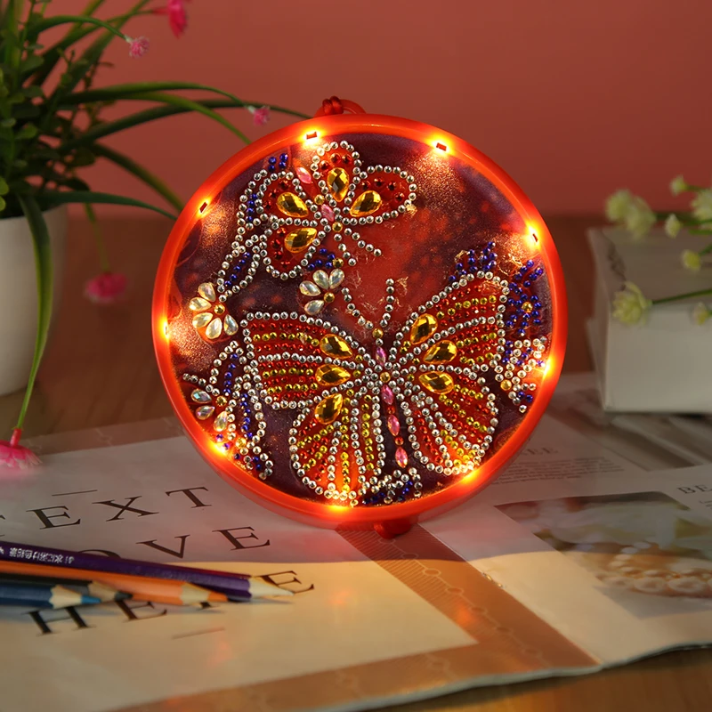 5D DIY Butterfly Special Shape LED Diamond Painting Pendant Night Light Lamp Cross Stitch Embroidery Christmas Gift | Дом и сад