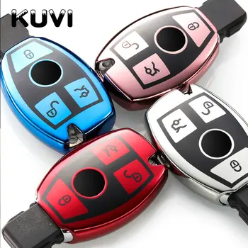 

New Soft TPU Car Remote Key Case Full Cover Shell Fob For Mercedes Benz A B C R G Class GLK GLA w204 W251 W463 W176 AMG Keychain