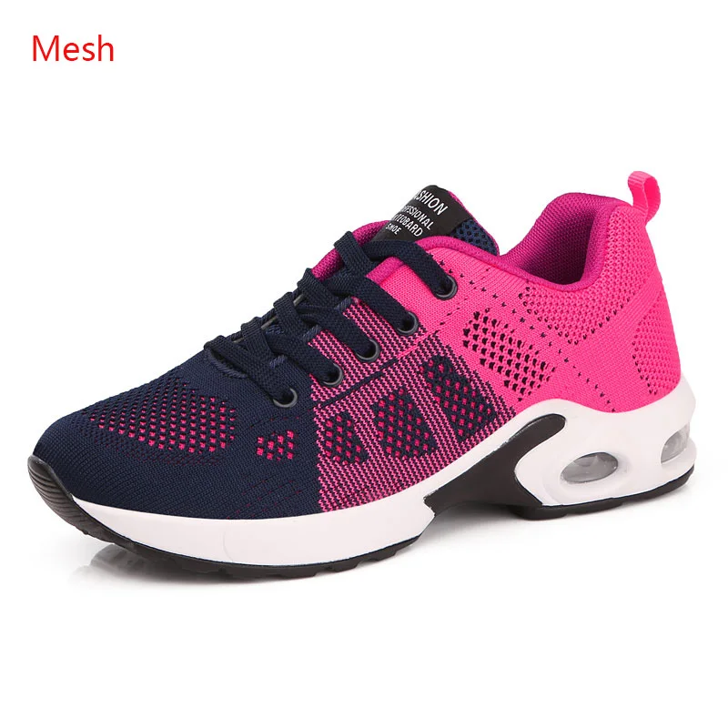 Mesh Rose Женские кроссовки; повседневные сетчатые кроссовки; цвет розовый; женская обувь на плоской подошве; легкие мягкие кроссовки; дышащая обувь; Баскетбольная обувь размера плюс - Цвет: Mesh Rose