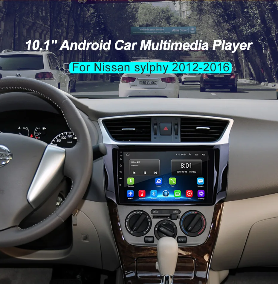 Cheap Android 8.0 radio Bluetooth GPS Navigation system For 2012-2016 NISSAN SYLPHY SWC AUX WIFI car multimedia player 4
