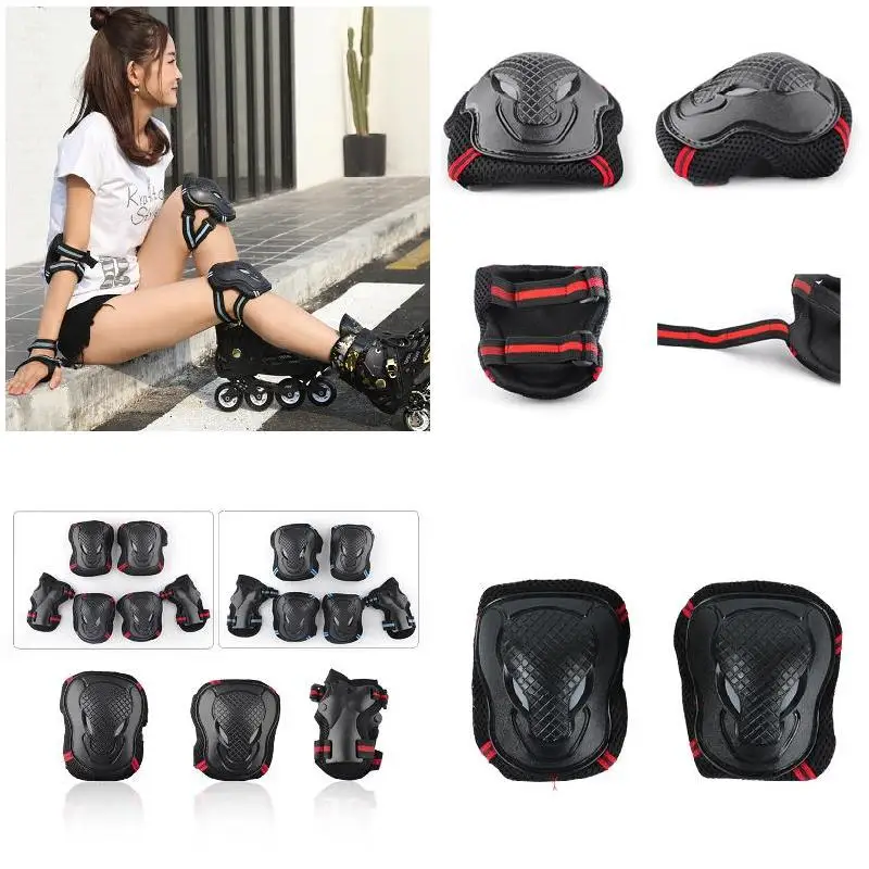 Hot Adult / Child Ice skating Knee Pads Elbow Pads Wrist Guards Protective Gear Set For Outdoor
