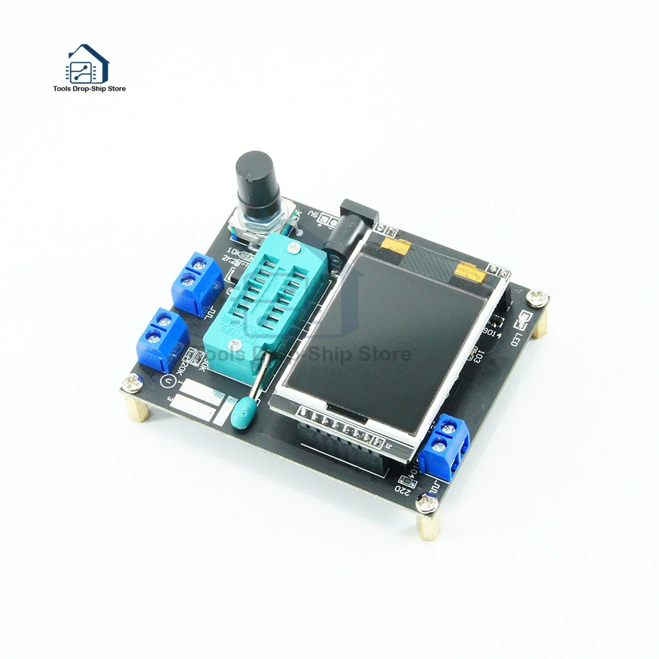 Russian English Version GM328A Transistor Tester LCR Diode Capacitance ESR Voltage Frequency Meter PWM DIY Kit with Case 2