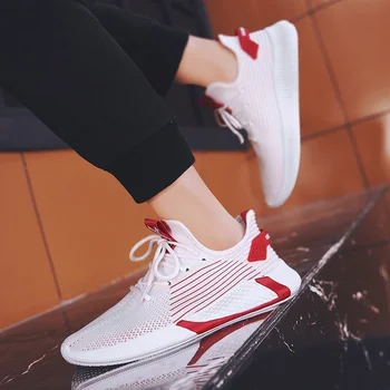 

QZHSMY Fashion Men's Shoes Lace-up New Light High Quality Sneakers Luxury Casual Shoes Men 2020 New Breathable Zapatillas Hombre