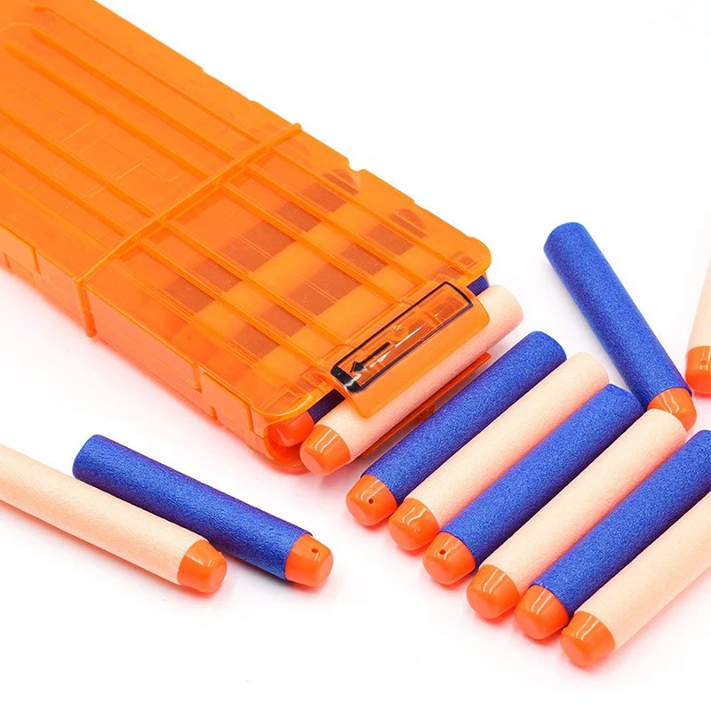 12 Оранжевый зажим для перезагрузки магазина Nerf круглые дротики замена