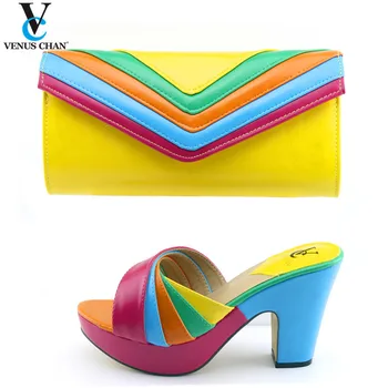 

New Fashion African Wedding Italian Shoe and Bag Sets Shoe and Matching Bag for Nigeria Party Designer Shoes Women Luxury 2020