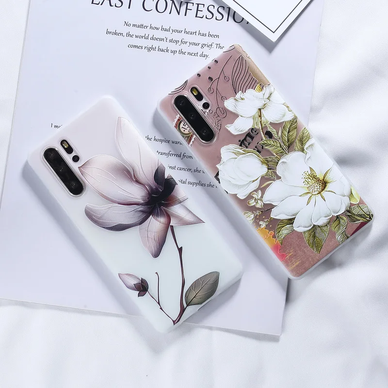 Silicone Case For Huawei P20 P30 Lite P10 P9 P8 Mate10 20 Pro Y7 Y9 2019 Plus Honor 7X 9 10 3D Relief TPU Cover |