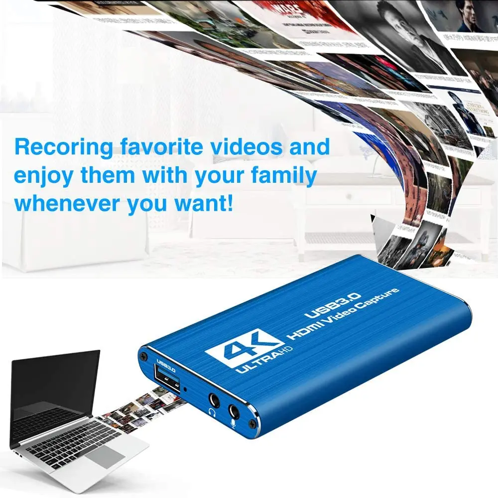 2024 Mini Video Capture Card USB 3.0 HDMI Video Grabber Recorder Box PS4 Game DV
