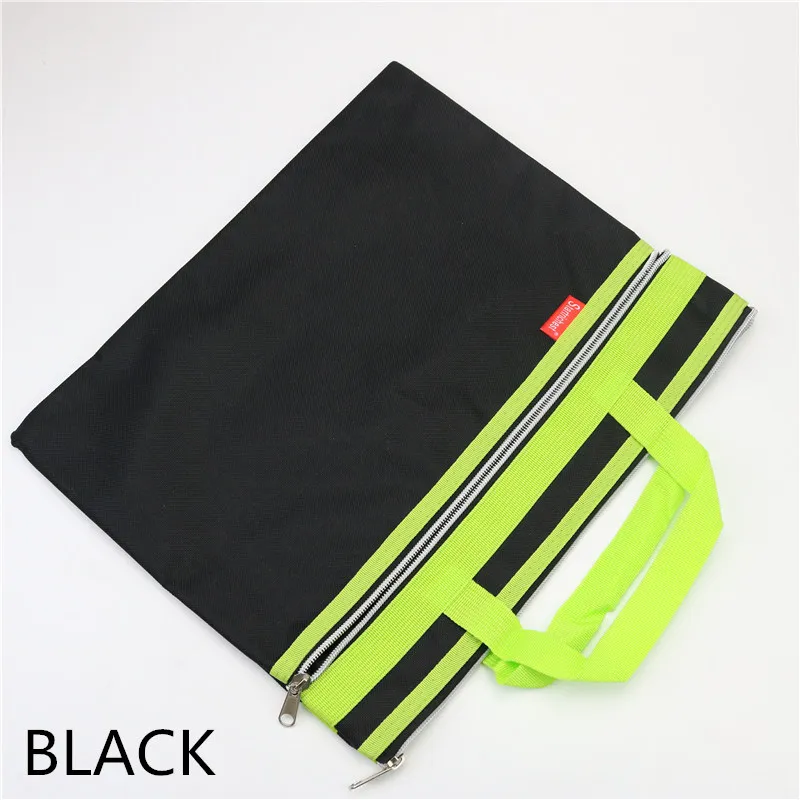 Zipper Oxford cloth document file bag large sizes waterproof double layer holder computer folders filling products