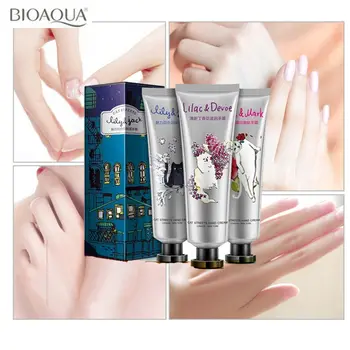 

3pcs/set BIOAQUA kitten Hand Cream Moisturizing Hydra Moisturizing Nourishing Anti-chapping Whitening Skin Care Hand Lotion