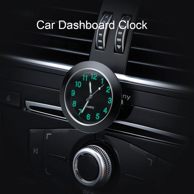 In-Auto Mini Leucht Auto Uhr Autos Interne Stick-Auf Uhr Mechanik Quarz  Uhren Auto Ornament 40mm 43mm Digitale Uhr - AliExpress