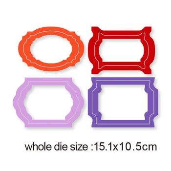 

Round Frame-shaped 2020 New Frame Background Frame DIY Scrapbook Album Paper Card Metal Decor Embossing Die Cutting Dies 4 Stype