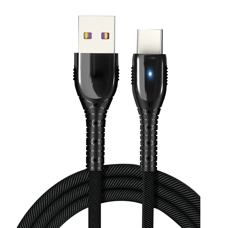 5А usb type C кабель супер быстрая зарядка для huawei p30 samsung s9 S10 Xiaomi Redmi note 7 телефон USB-C зарядное устройство Шнур для зарядки данных - Цвет: Черный
