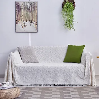 

Anti Slip Design Sofa Cover Grey Cotton Solid Colors Armchair Living Room Corner Sofa Single Meubels Home Textile BY50SF