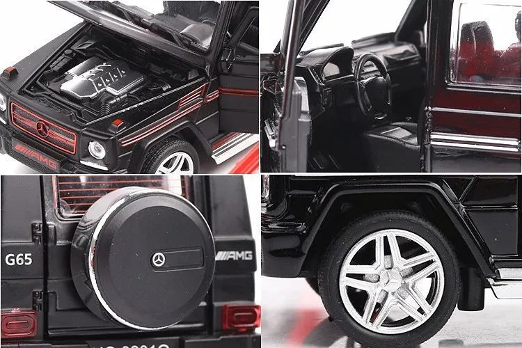 1/32 Benz G65 Литой Сплав модель автомобиля Музыка Звук освещение SUV модели вне-модель дорожного транспорта отличная игрушка-Имитация коллекционные подарки