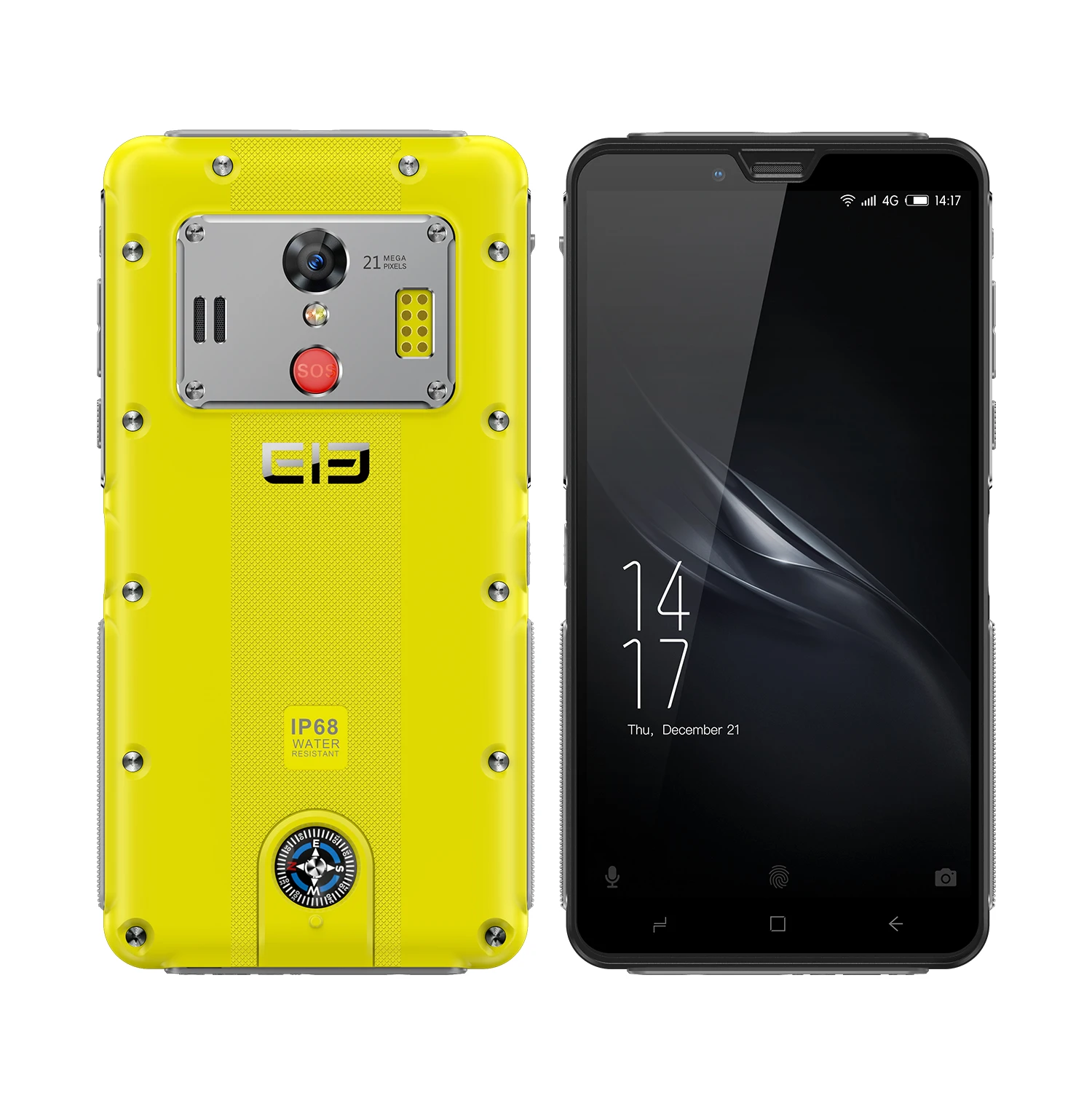 ELEPHONE Soldier 4G IP68 водонепроницаемый смартфон 5,5 дюймов 2K экран 4 Гб 128 ГБ Android 8,0 Deca Core 21 МП прочный мобильный телефон