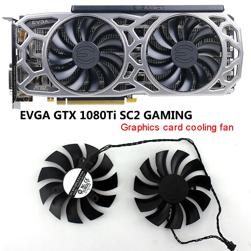 Кулер процессора 82 мм для EVGA GTX 1080Ti SC2 игровая видеокарта вентилятор охлаждения PLA09215B12H
