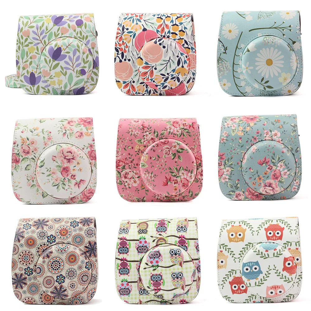 

Camera bag for fujifilm instax miniPolaroid mini8/8+/9 camera bag One shoulder colorful camera bag Protective leather case