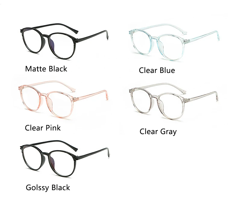 Transparent Round Blue Light Glasses PC Optical Frames Women Men Computer Gaming Glasses Clear Lens Spectacle Eyewear Vintage