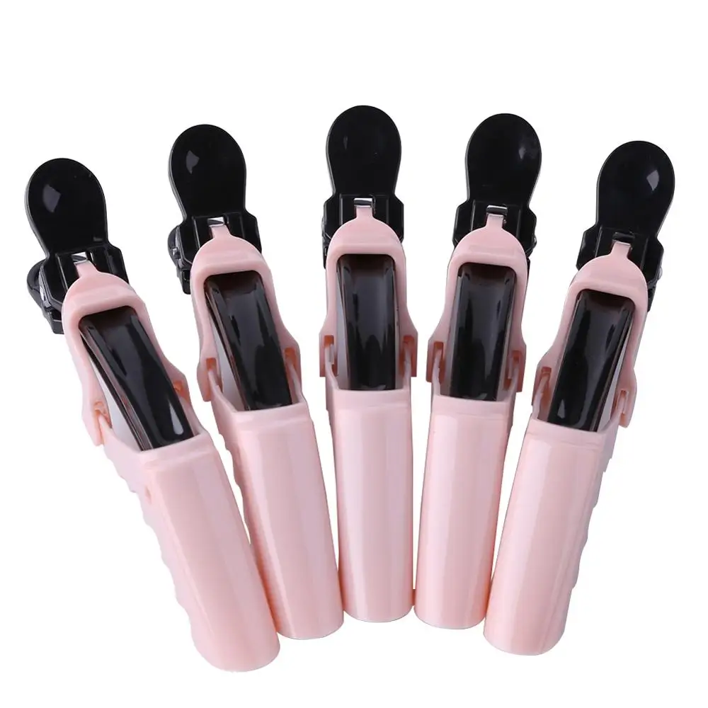 5pcs Pink 5, 6 штук в партии, Заколки для волос Pro черные волосы Накладные ресницы ресниц Макияж матовый Парикмахерская Секционирование зажимы крокодилы заколки Инструменты для укладки волос заколка зажим для волос инструмент для укладки волос - Цвет: 5pcs Pink