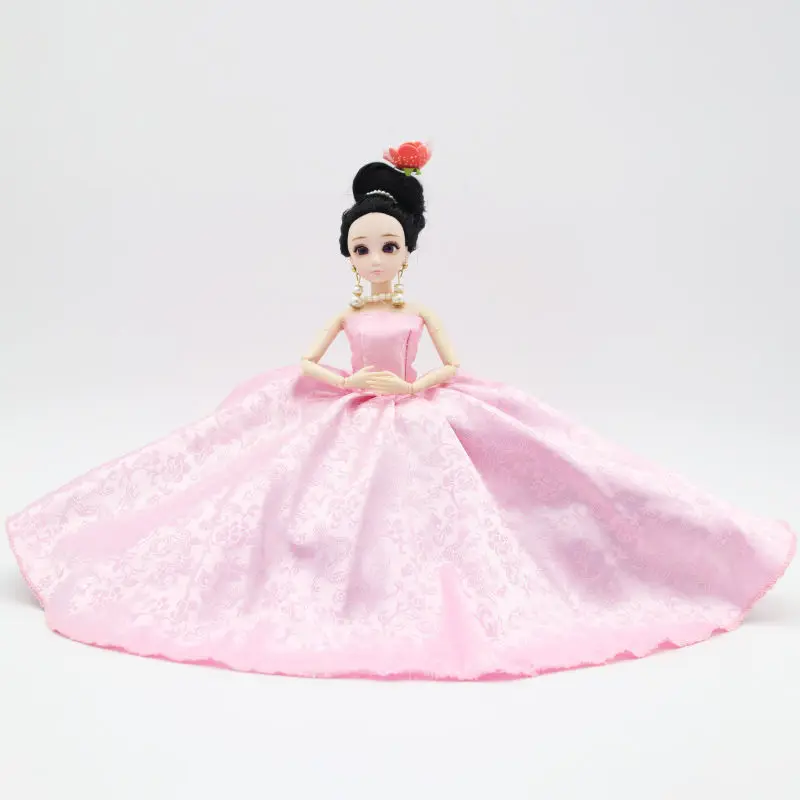 Robe Soie Rose Poupée 27 Cm Bleuette Georgette Bravot France